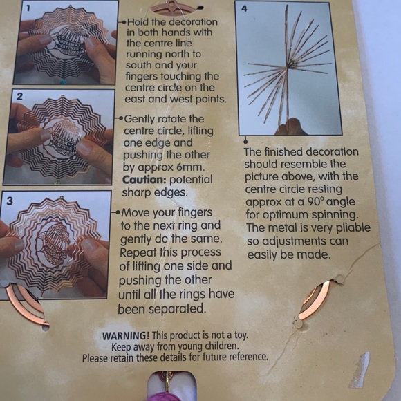 Barbara Metal Spinning Dream Catcher Pink Bead Detail History & Heraldry Ltd - Picture 6 of 9